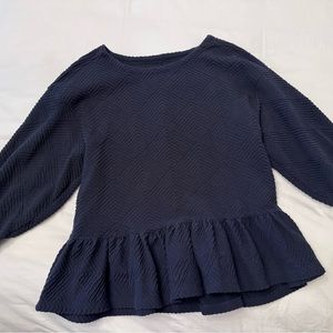 Maeve by Anthropologie navy blue top size XS